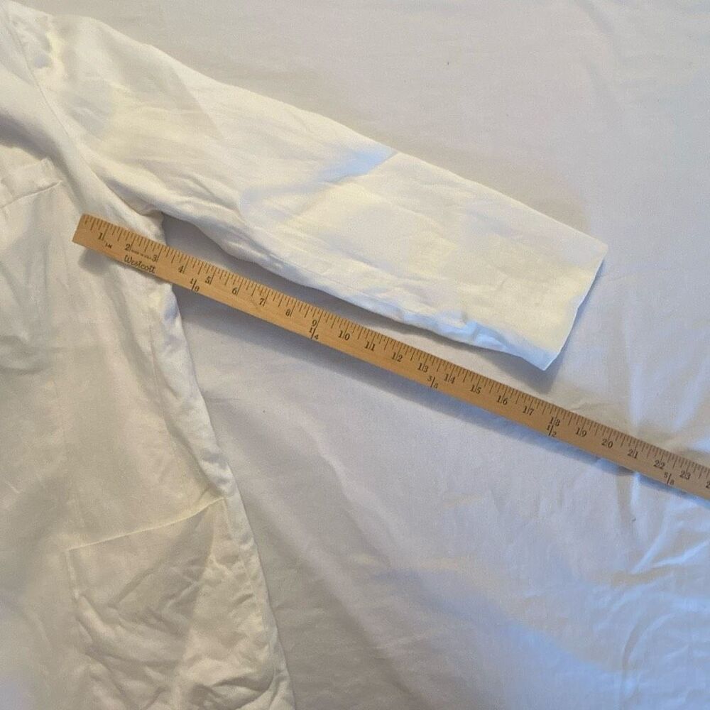 Ann Taylor LOFT Linen Blazer | Women’s 14 | White | One Button | Classic Tailore - Picture 5 of 7